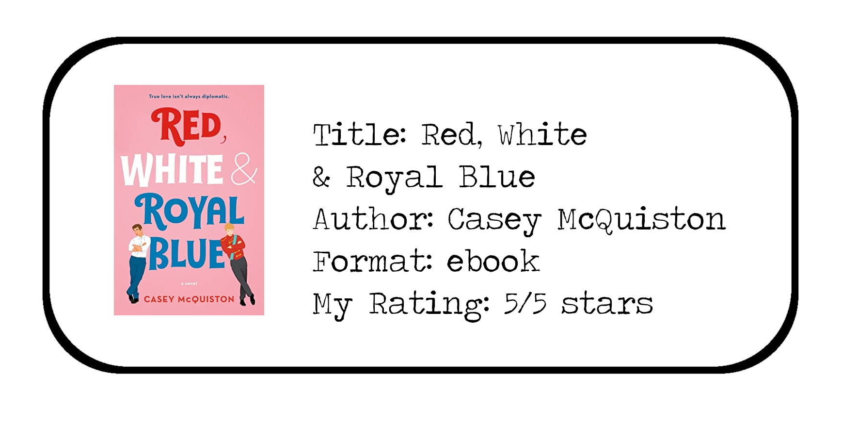 [Book Review] Red, White and Royal Blue – Casey McQuiston | Amaryllis Wings